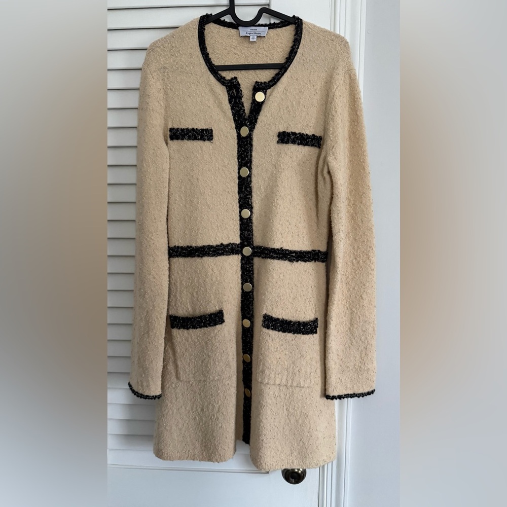 & Other Stories Cream and Black knit dress size small